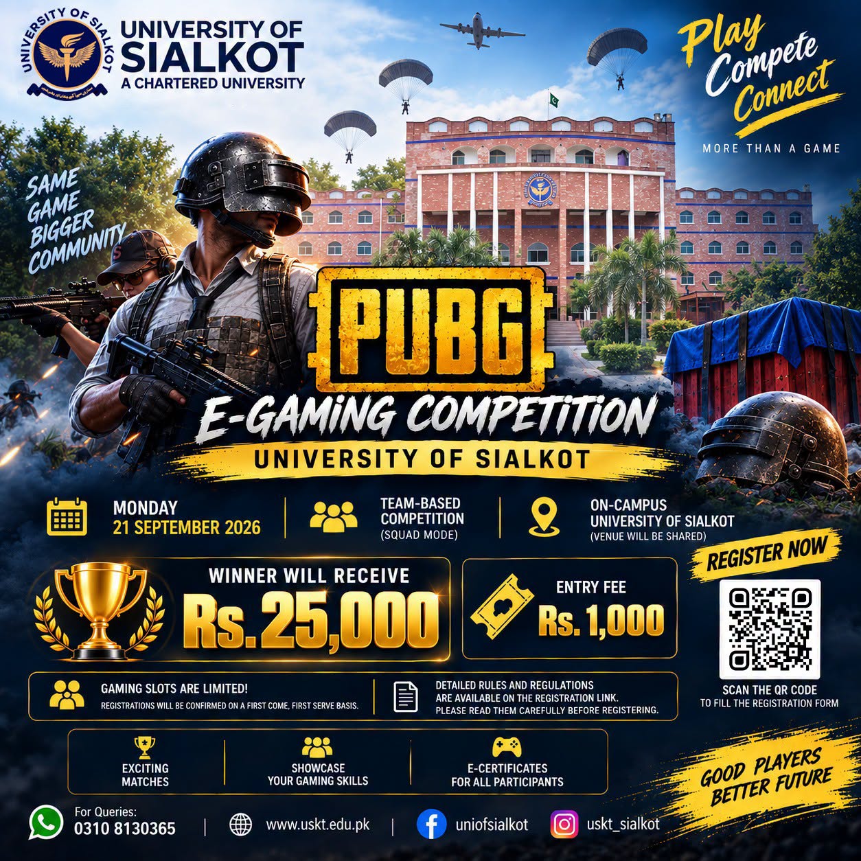 🎮PUBG E-GAMING COMPETITION 2026 | UNIVERSITY OF SIALKOT🎮